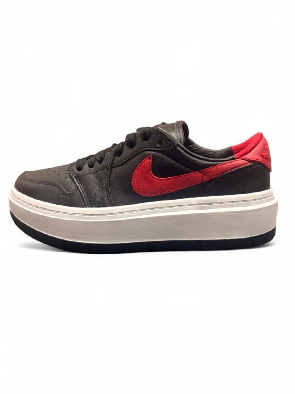1 Elevate Low Platform Sneakers -
Black/White/Gym Red
